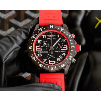 Replica Professional Japan Quartz Chronograph Mens Watch Black Dial Rubber Strap F01