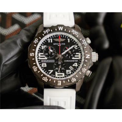 Replica Professional Japan Quartz Chronograph Mens Watch Black Dial Rubber Strap F01