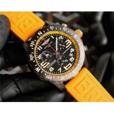 Replica Professional Japan Quartz Chronograph Mens Watch Black Dial Rubber Strap F01