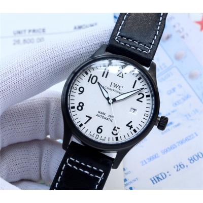 Replica Pilot Japan Miyota 8215 Automatic Mens Watch Black Dial Leather Strap E43