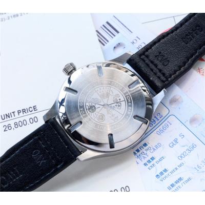 Replica Pilot Japan Miyota 8215 Automatic Mens Watch Black Dial Leather Strap E43