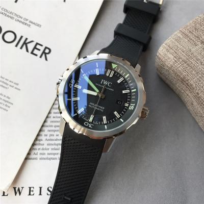 Replica Aquatimer Family A21j Automatic Movement Mens Watch Black Dial Rubber Strap E45