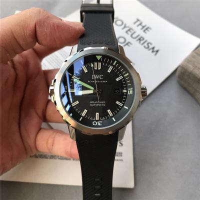 Replica Aquatimer Family A21j Automatic Movement Mens Watch Black Dial Rubber Strap E45