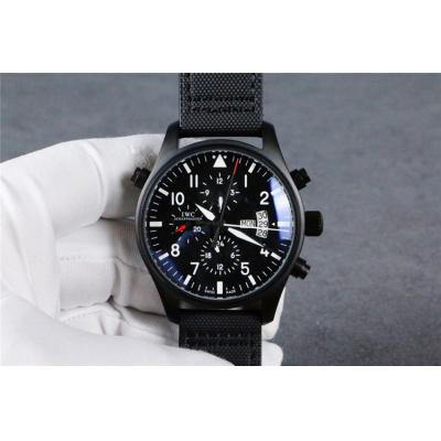 Replica Pilot A21j Automatic Movement Mens Watch Blue Dial Leather Strap E47