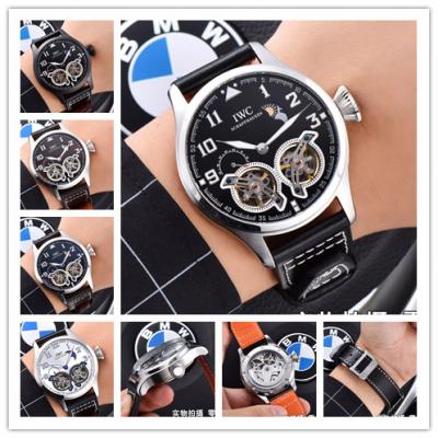 Replica Pilot A21j Automatic Movement Mens Watch Black Dial Leather Strap A E49