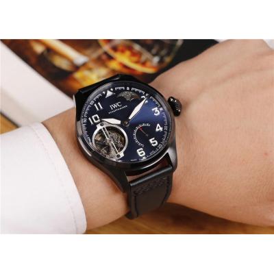 Replica Pilot A21j Automatic Movement Mens Watch Blue Dial Leather Strap A E51