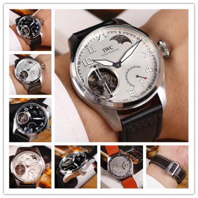 Replica Pilot A21j Automatic Movement Mens Watch Silver  Dial Leather Strap B E51