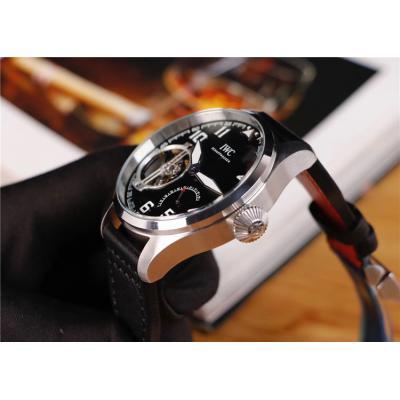 Replica Pilot A21j Automatic Movement Mens Watch Silver  Dial Leather Strap B E51