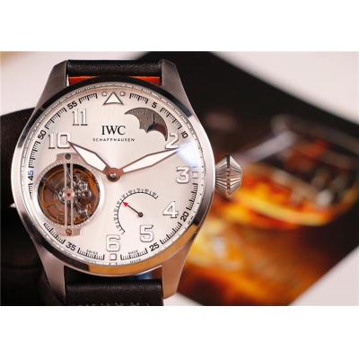 Replica Pilot A21j Automatic Movement Mens Watch Silver  Dial Leather Strap B E51