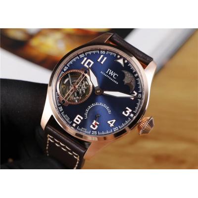 Replica Pilot A21j Automatic Movement Mens Watch Black Dial Leather Strap C E51