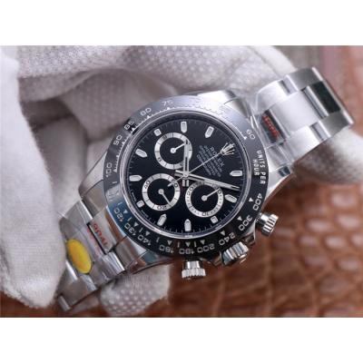 Daytona 116500 SA4130 Automatic Chronograph Mens Watch Best Edition NOOB V4 Black Dial 904L SS Bracelet CHS