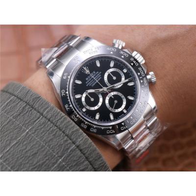 Daytona 116500 SA4130 Automatic Chronograph Mens Watch Best Edition NOOB V4 Black Dial 904L SS Bracelet CHS