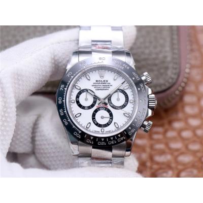 Daytona 116500 SA4130 Automatic Chronograph Mens Watch Best Edition NOOB V4 White Panda Dial 904L SS Bracelet CHS