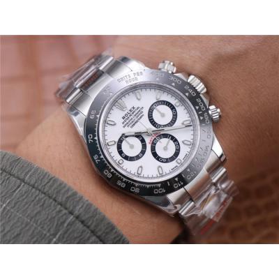 Daytona 116500 SA4130 Automatic Chronograph Mens Watch Best Edition NOOB V4 White Panda Dial 904L SS Bracelet CHS