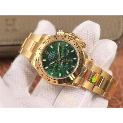 Daytona 116508 SA4130 Automatic Chronograph Mens Watch Best Edition NOOB V3 YG  Green Dial 904L SS Bracelet CHS