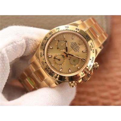 Daytona 116508 SA4130 Automatic Chronograph Mens Watch Best Edition NOOB V3 YG Champagne Dial 904L SS Bracelet CHS