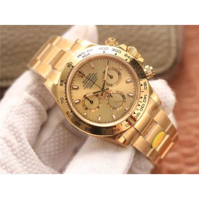 Daytona 116508 SA4130 Automatic Chronograph Mens Watch Best Edition NOOB V3 YG Champagne Dial 904L SS Bracelet CHS