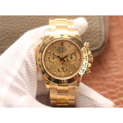 Daytona 116508 SA4130 Automatic Chronograph Mens Watch Best Edition NOOB V3 YG Champagne Dial 904L SS Bracelet CHS