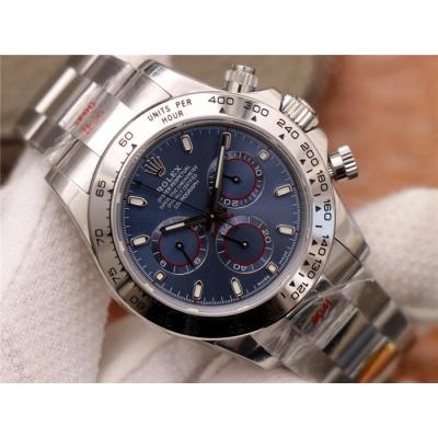 Daytona 116508 SA4130 Automatic Chronograph Mens Watch Best Edition NOOB V3 Blue Dial 904L SS Bracelet CHS