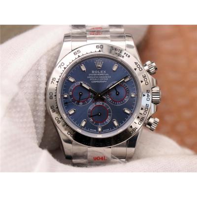 Daytona 116508 SA4130 Automatic Chronograph Mens Watch Best Edition NOOB V3 Blue Dial 904L SS Bracelet CHS