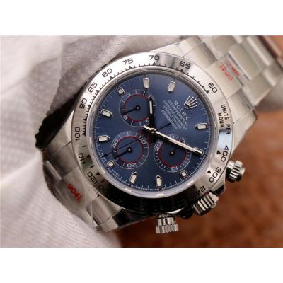 Daytona 116508 SA4130 Automatic Chronograph Mens Watch Best Edition NOOB V3 Blue Dial 904L SS Bracelet CHS