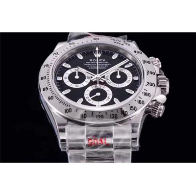 Daytona 116508 SA4130 Automatic Chronograph Mens Watch Best Edition NOOB V3 Black Dial 904L SS Bracelet CHS