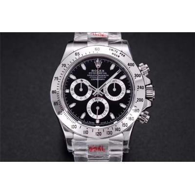 Daytona 116508 SA4130 Automatic Chronograph Mens Watch Best Edition NOOB V3 Black Dial 904L SS Bracelet CHS