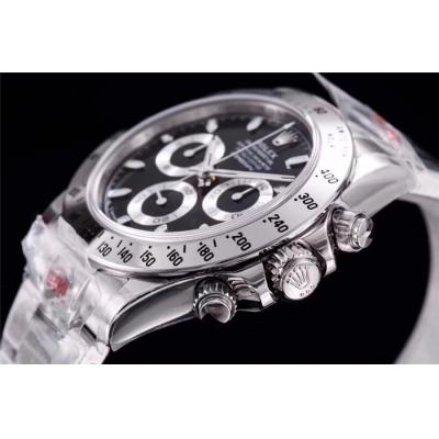 Daytona 116508 SA4130 Automatic Chronograph Mens Watch Best Edition NOOB V3 Black Dial 904L SS Bracelet CHS