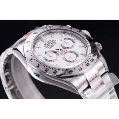 Daytona 116508 SA4130 Automatic Chronograph Mens Watch Best Edition NOOB V3 White Dial 904L SS Bracelet CHS