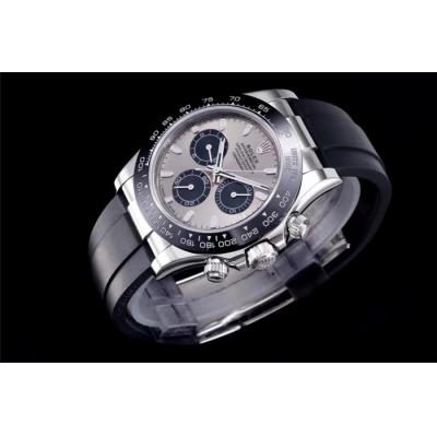 Daytona 116519 SA4130 Automatic Chronograph Mens Watch Best Edition NOOB V3 Gray Black Dial Oysterflex Rubber CHS