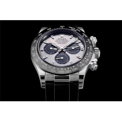 Daytona 116519 SA4130 Automatic Chronograph Mens Watch Best Edition NOOB V3 Gray Black Dial Oysterflex Rubber CHS