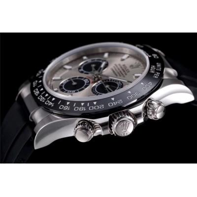 Daytona 116519 SA4130 Automatic Chronograph Mens Watch Best Edition NOOB V3 Gray Black Dial Oysterflex Rubber CHS