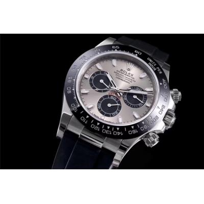 Daytona 116519 SA4130 Automatic Chronograph Mens Watch Best Edition NOOB V3 Gray Black Dial Oysterflex Rubber CHS