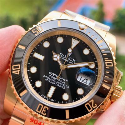 NOOB V2 SA3135 Automatic Mens Watch 18K YG Black Dial 904L Steel Case Oyster Bracelet Best Version