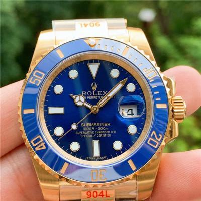 NOOB V2 SA3135 Automatic Mens Watch 18K YG Blue Dial 904L Steel Case Oyster Bracelet Best Version