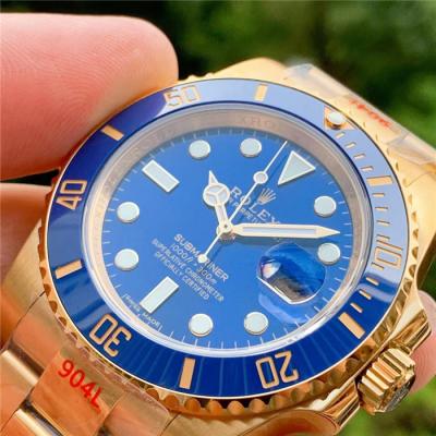 NOOB V2 SA3135 Automatic Mens Watch 18K YG Blue Dial 904L Steel Case Oyster Bracelet Best Version