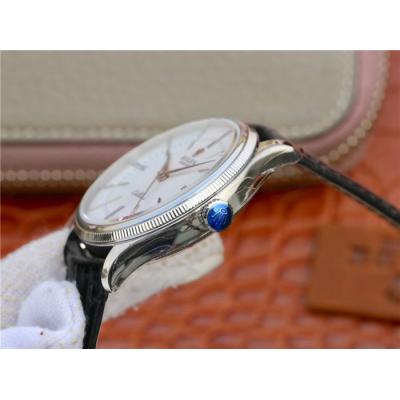 BSF Cellini Time 50509 A3132 Automatic Mens Watch White Dial Leather Strap Best Edition