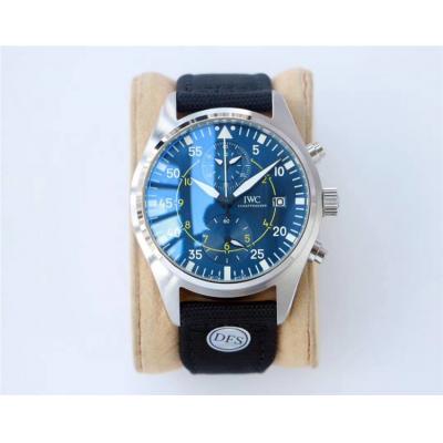 Replica Pilot Japan Quartz Chronograph Movement Mens Watch Blue Dial Nylon Strap E175