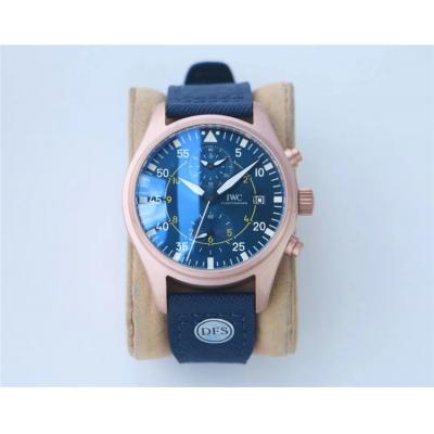 Replica Pilot Japan Quartz Chronograph Movement Mens Watch Blue Dial Nylon Strap E175