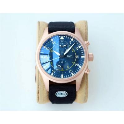 Replica Pilot Japan Quartz Chronograph Movement Mens Watch Blue Dial Nylon Strap E175