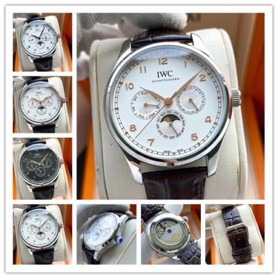 Replica Portugieser A21j Automatic Movement Mens Watch White Dial Leather Strap B E178