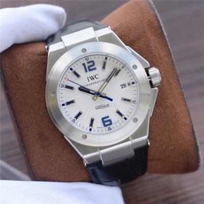 Replica Ingenieur Family A21j Automatic Movement Mens Watch White Dial Leather Strap E179