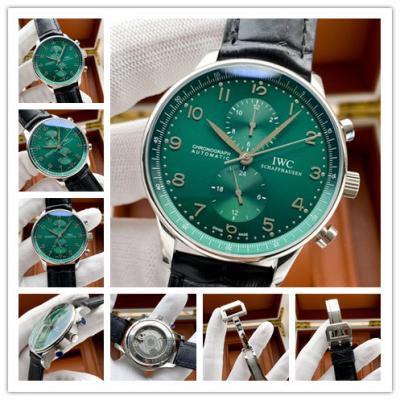 Replica Portugieser A3836 Automatic Movement Mens Watch Green Dial Leather Strap E180