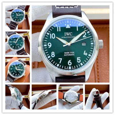 Replica Pilot A21j Automatic Movement Mens Watch Green Dial Leather Strap E181