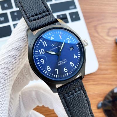 Replica Pilot Japan Miyota 8215 Automatic Mens Watch Blue Dial Leather Strap B E186