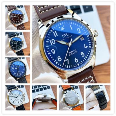 Replica Pilot Japan Miyota 8215 Automatic Mens Watch Blue Dial Leather Strap B E186