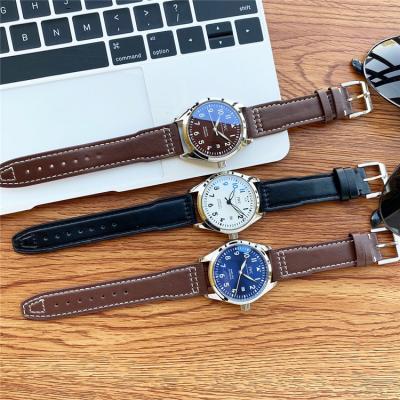 Replica Pilot Japan Miyota 8215 Automatic Mens Watch Blue Dial Leather Strap B E186