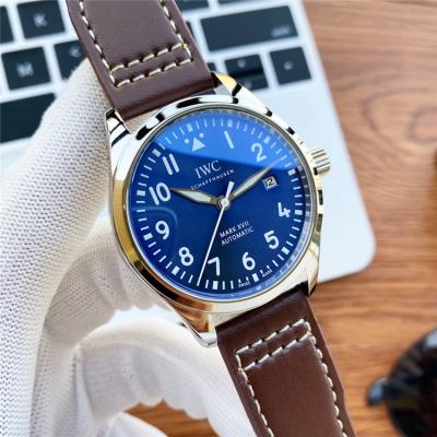 Replica Pilot Japan Miyota 8215 Automatic Mens Watch Blue Dial Leather Strap B E186