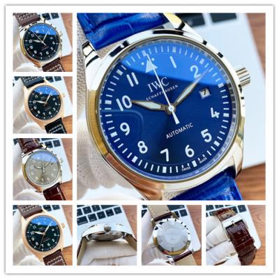 Replica Pilot Japan Miyota 8215 Automatic Mens Watch Blue Dial Leather Strap B E187