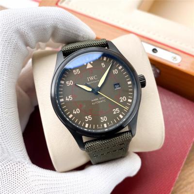 Replica Pilot A21j Automatic Movement Mens Watch Blue Dial Leather Strap A E190